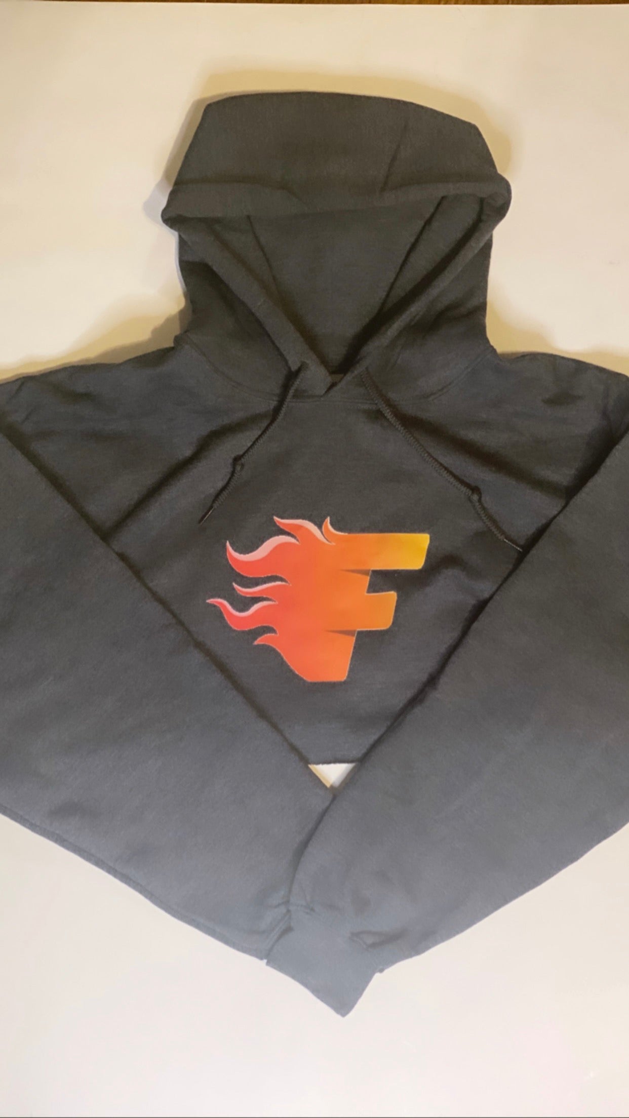 Fiyah Fitness logo Crop Hoodie