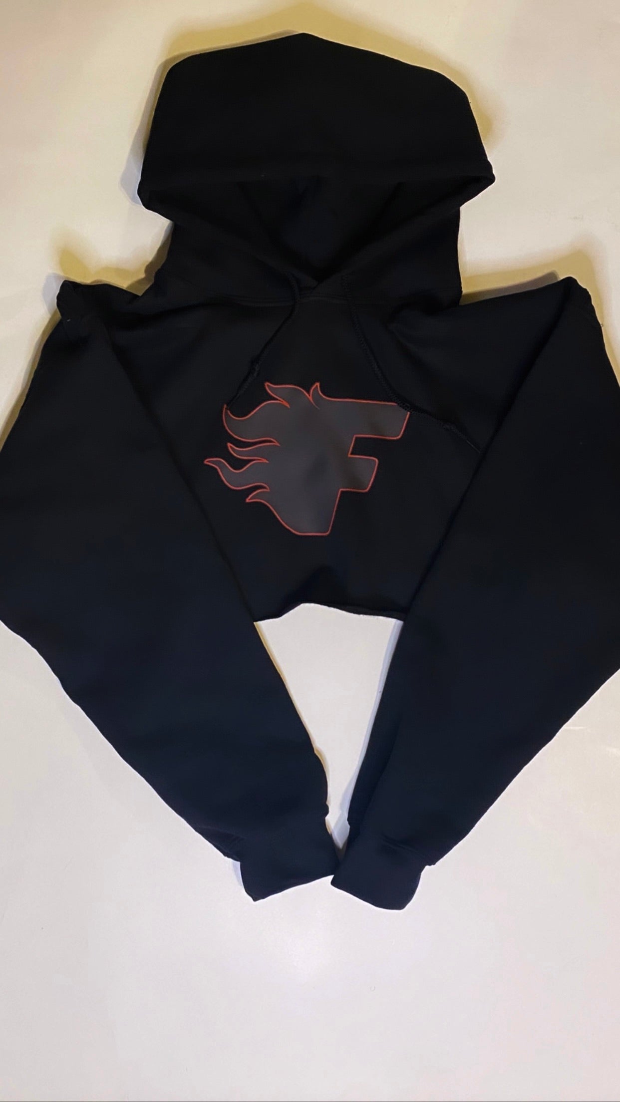 Fiyah Fitness logo Crop Hoodie